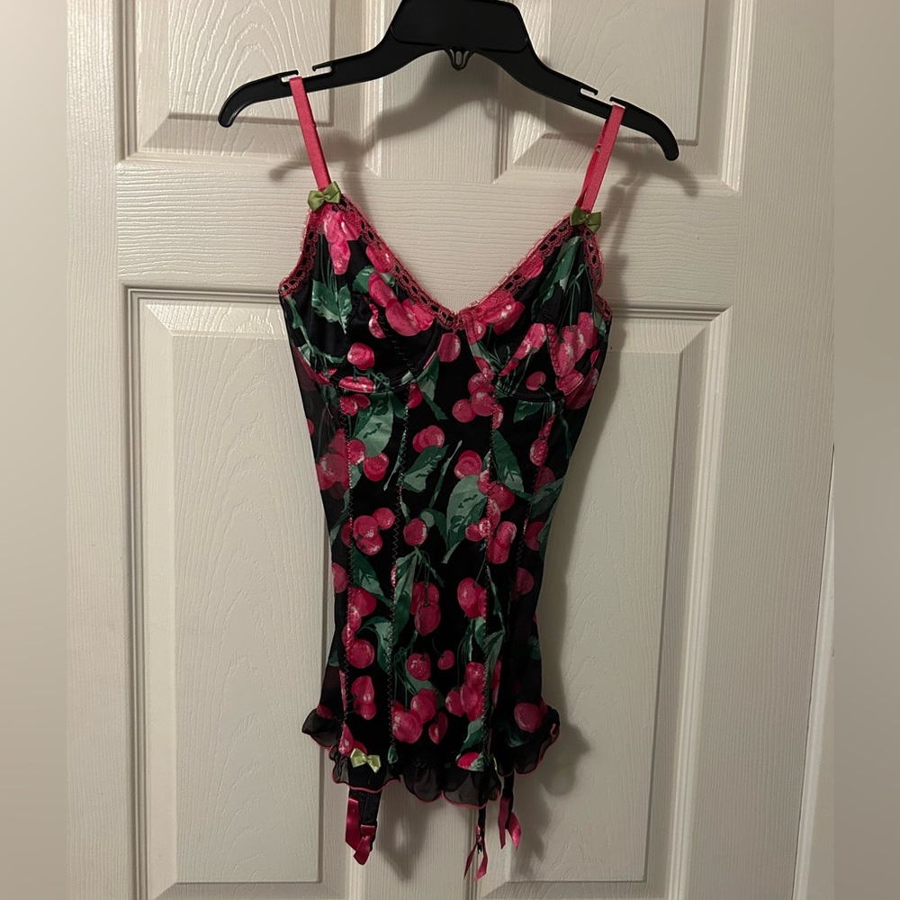 Victoria’s Secret Cherry Pinup Garter Slip